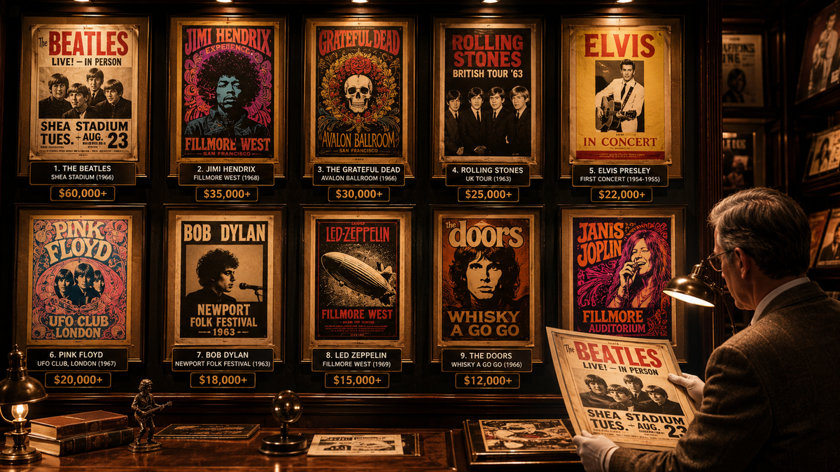 Top 10 Most Valuable Original Concert Posters Ever Auctioned