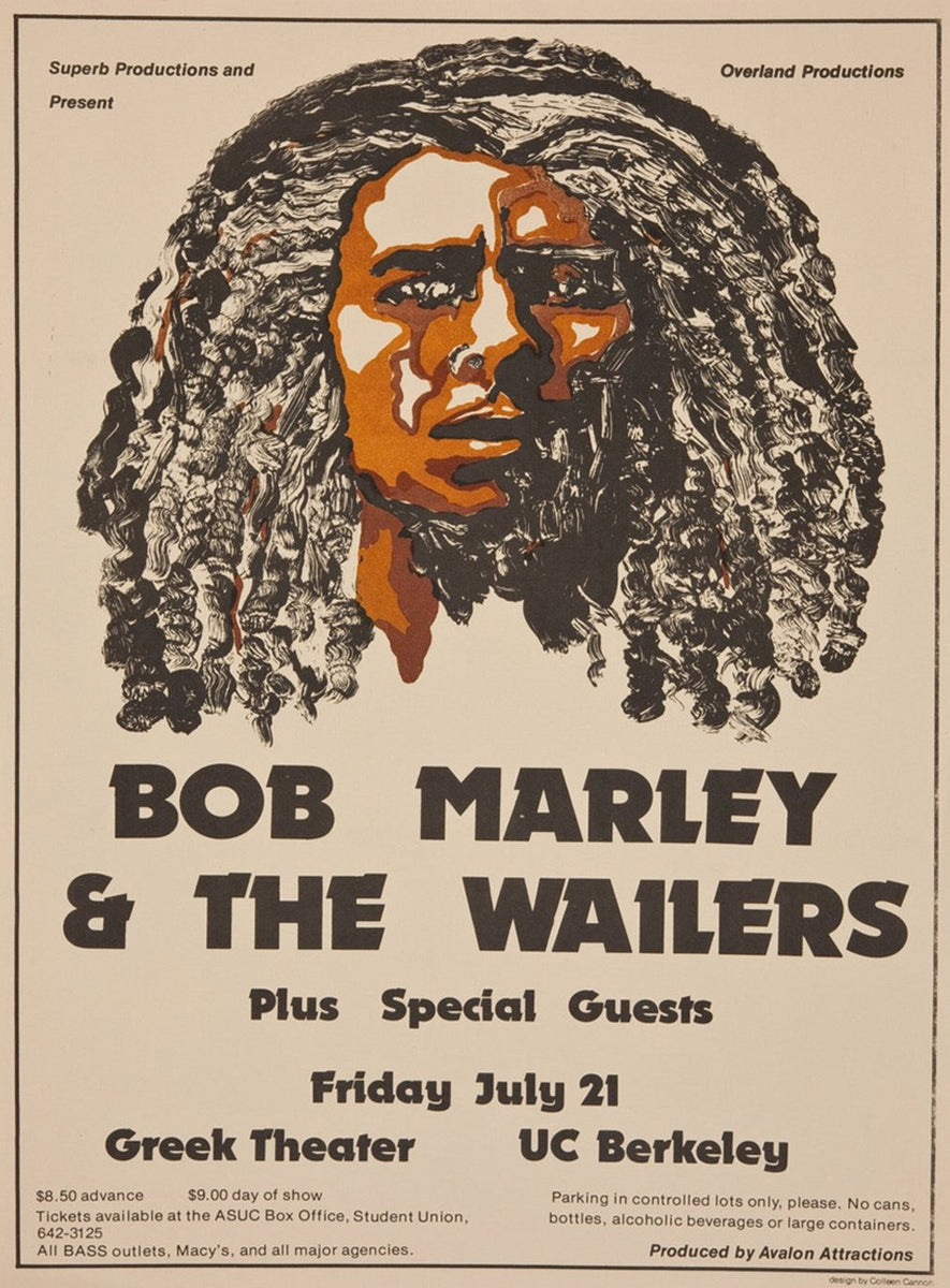 Shop Bob Marley & The Wailers - Greek Theatre UC Berkeley Original