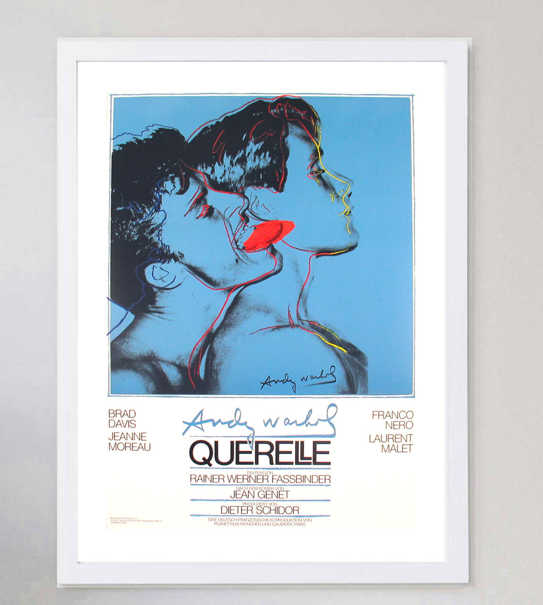 額装済/Querelle/Andy Warhol/ヴィンテージ アートポスター 額装品/Querelle Blue/ウォーホル ヴィンテージ アートポスター