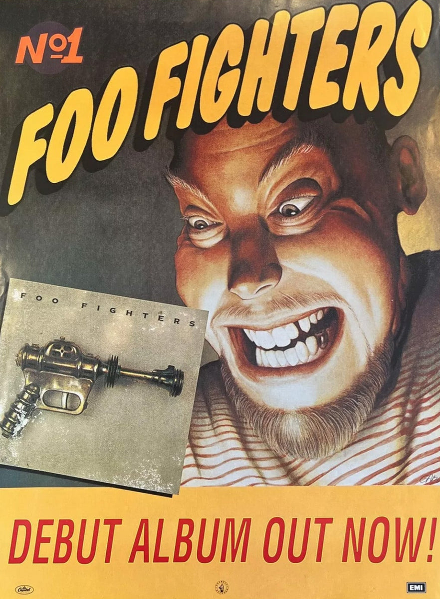 Foo Fighters デビューアルバム ポスター【美品】 Shop Foo Fighters - Debut Album 1995 Original Vintage Poster