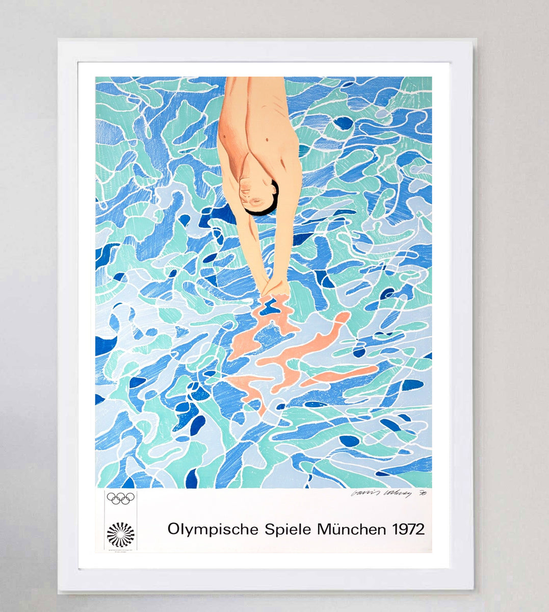 1972 Munich Olympic Games - David Hockney Original Vintage Poster