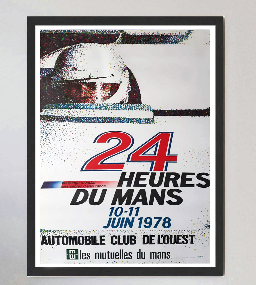 Affiche Originale 24 Heures Du Mans 1978 – Vintage Offset – France – Sans Marque