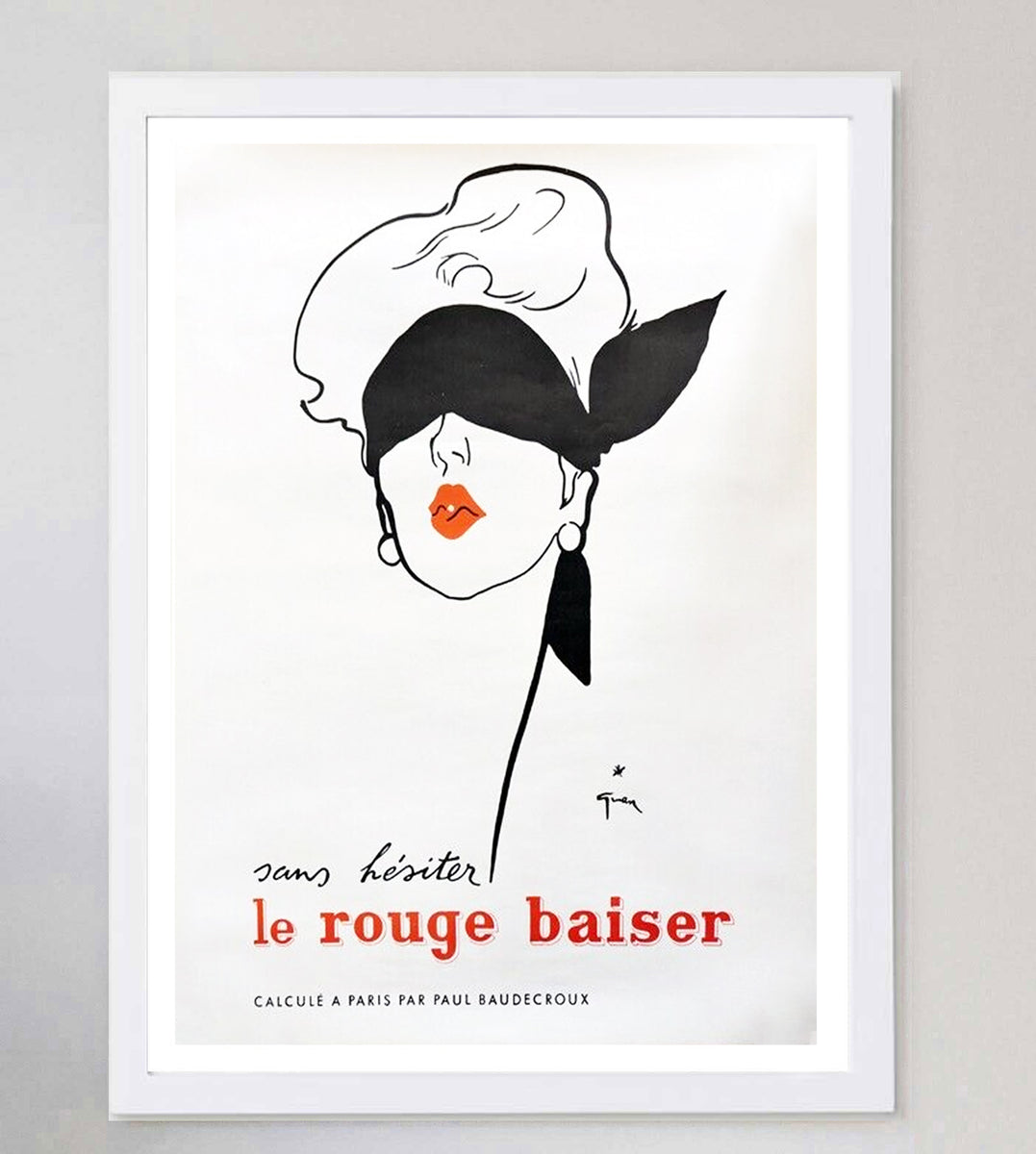 Le Rouge Baiser、Paris 1948/ルネ グリュオ/ポスター Amazon.co.jp: ポスター ルネ グリュオ Le Rouge Baiser、Paris