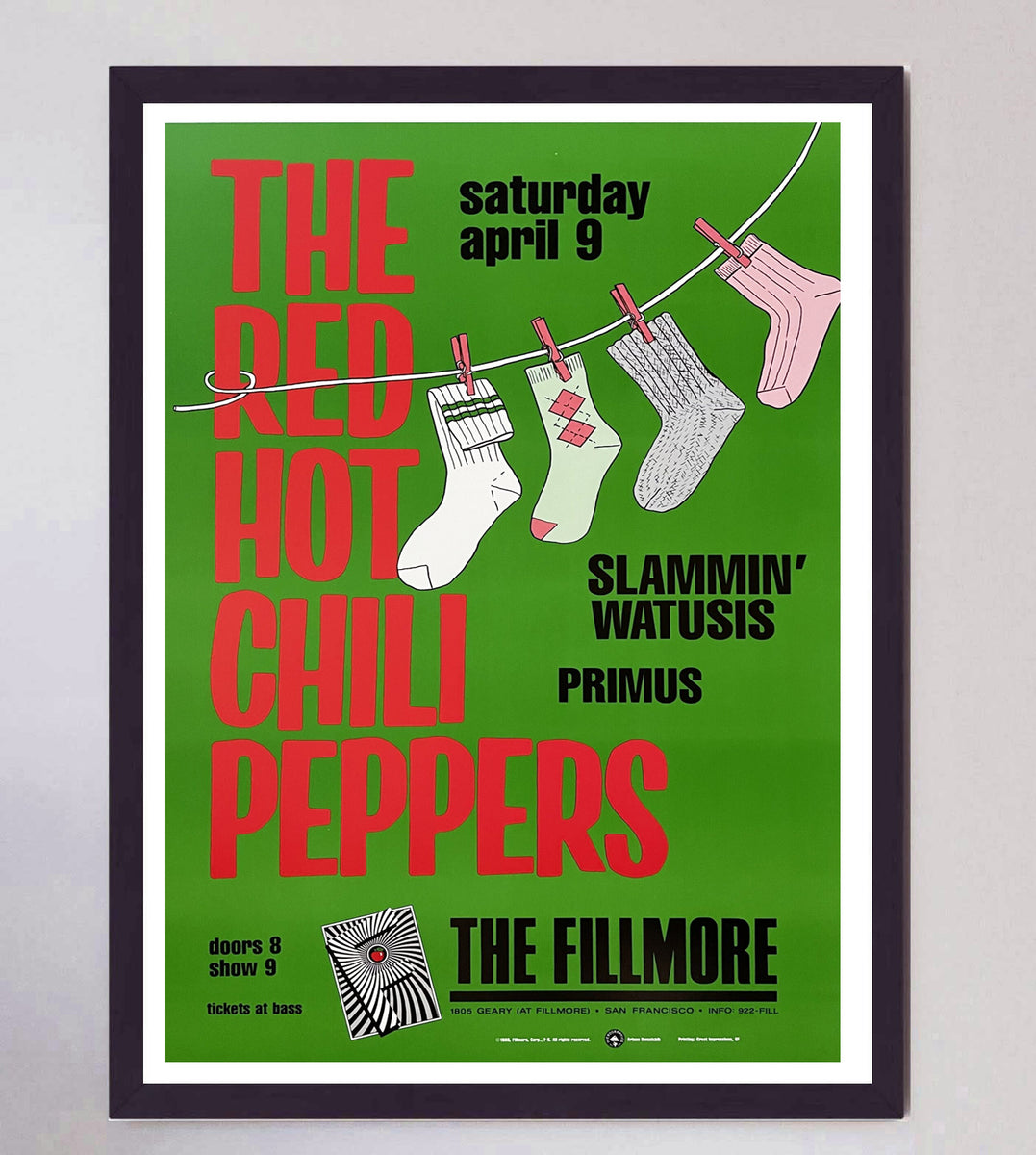 Red Hot Chili Peppers - The Fillmore 1988 Original Vintage Poster