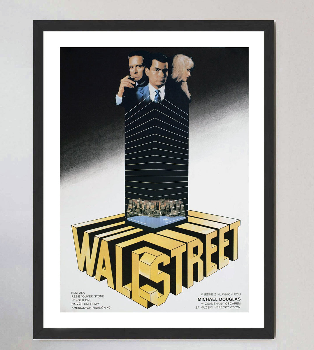 ウォール街　USオリジナル映画ポスター Shop Wall Street (Czech) Vintage Movie Poster For Sale - Original