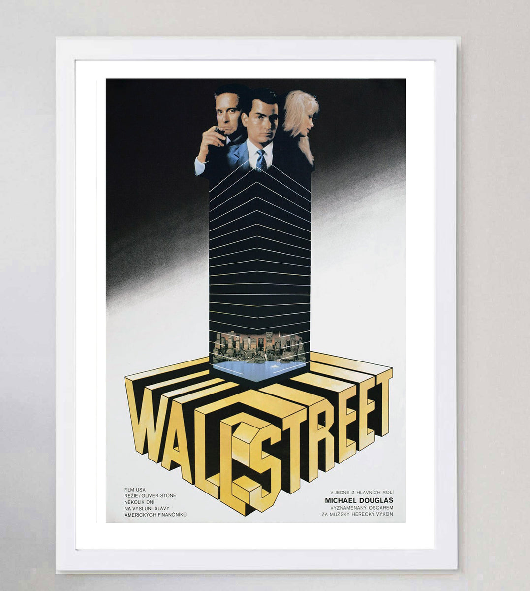 Shop Wall Street (Czech) Vintage Movie Poster For Sale - Original