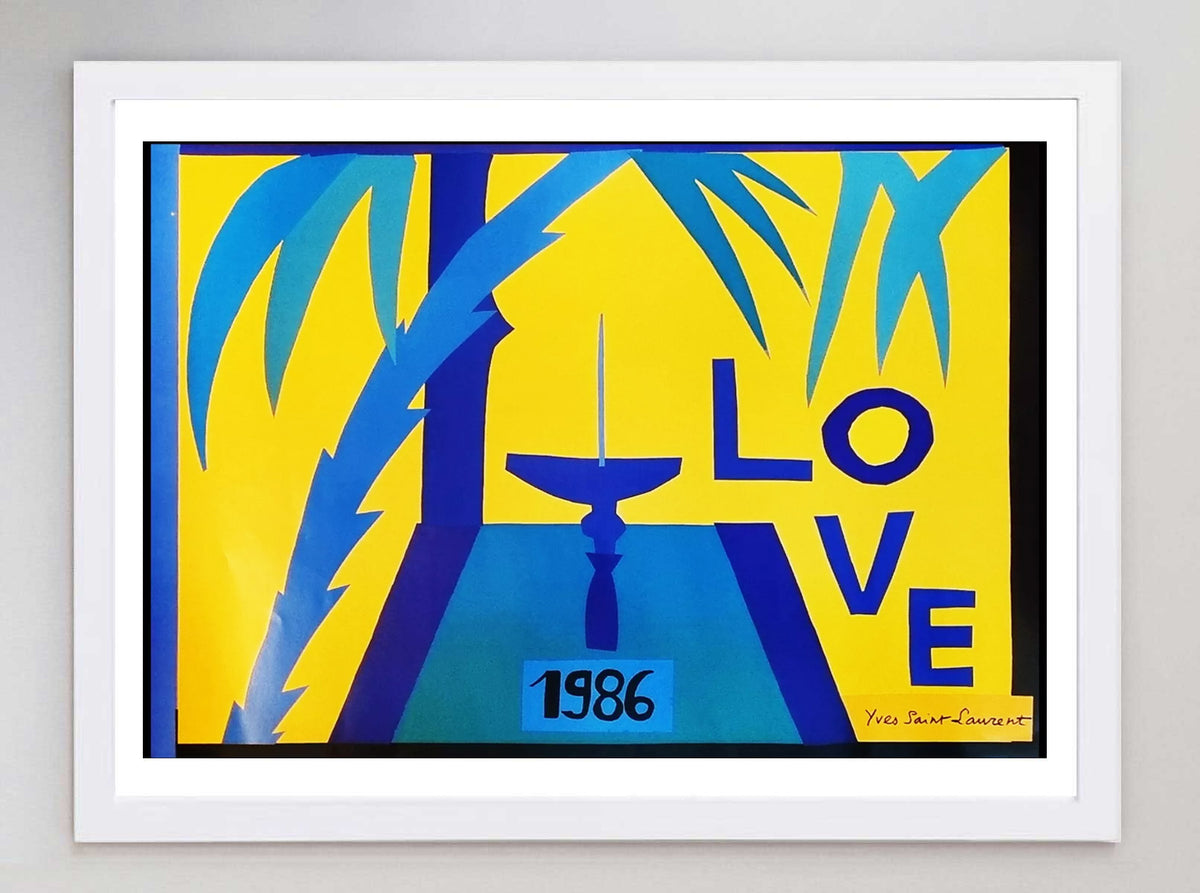 Shop Yves Saint Laurent - Love 1986 Original Vintage Poster