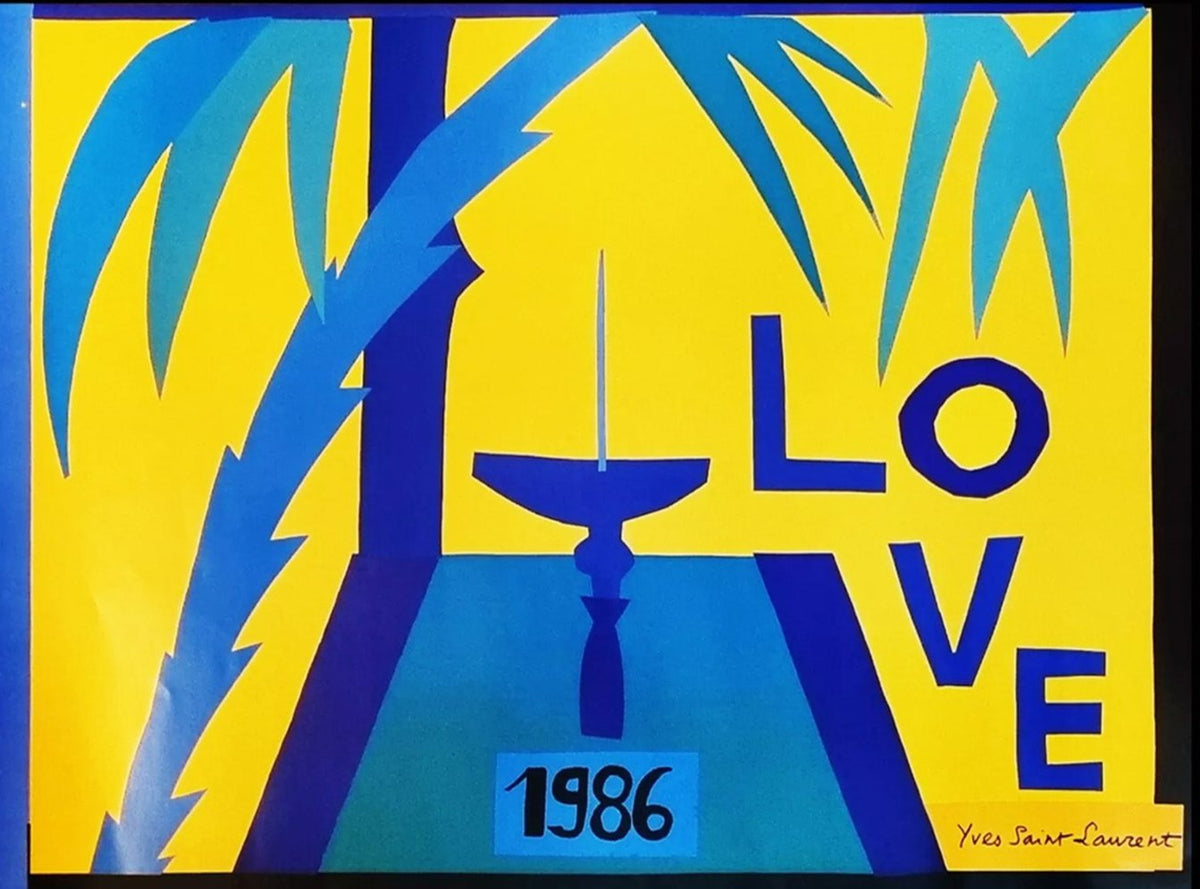 Shop Yves Saint Laurent - Love 1986 Original Vintage Poster