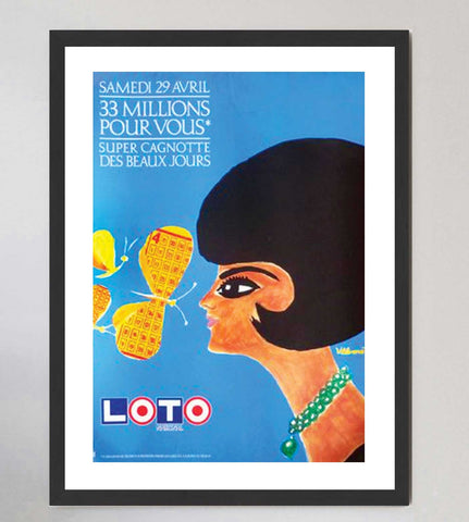 Loto - Woman With Butterflies - Villemot