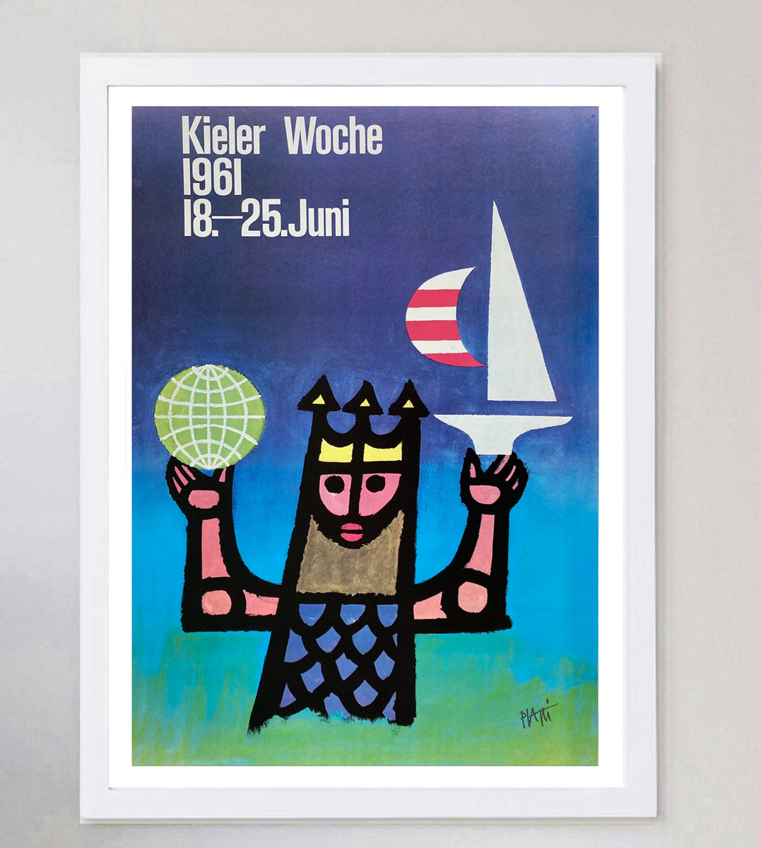 Affiche Vintage Windjammertreffen Kiel 1980 - Kieler Woche STA - Format DIN A1