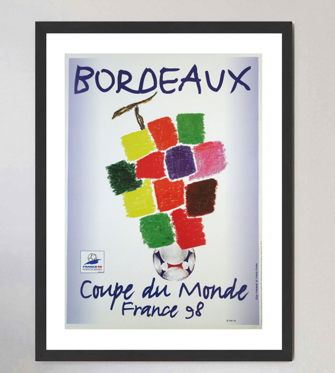 1998年 フランスW杯 公式ポスター ボルドー　記念ポスター World Cup France 98 Bordeaux Poster - Printed Originals