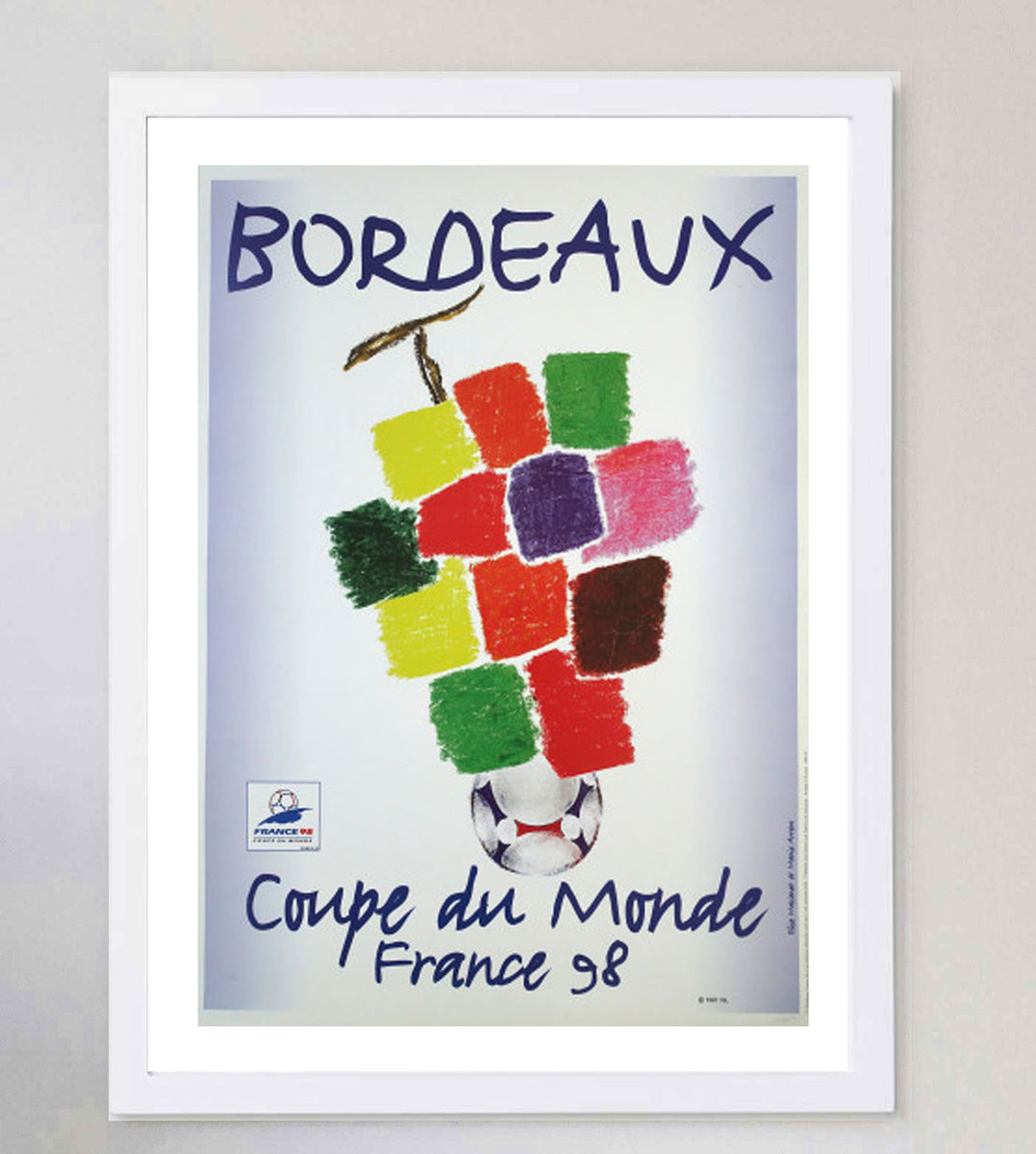 1998年 フランスW杯 公式ポスター ボルドー　記念ポスター World Cup France 98 Bordeaux Poster - Printed Originals