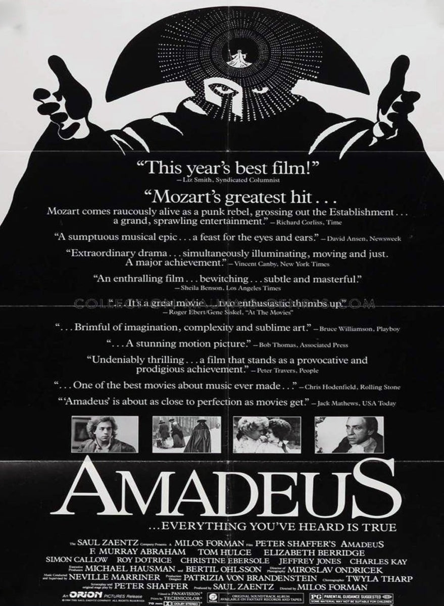 Shop Amadeus 1984 Original Vintage US One-Sheet Poster