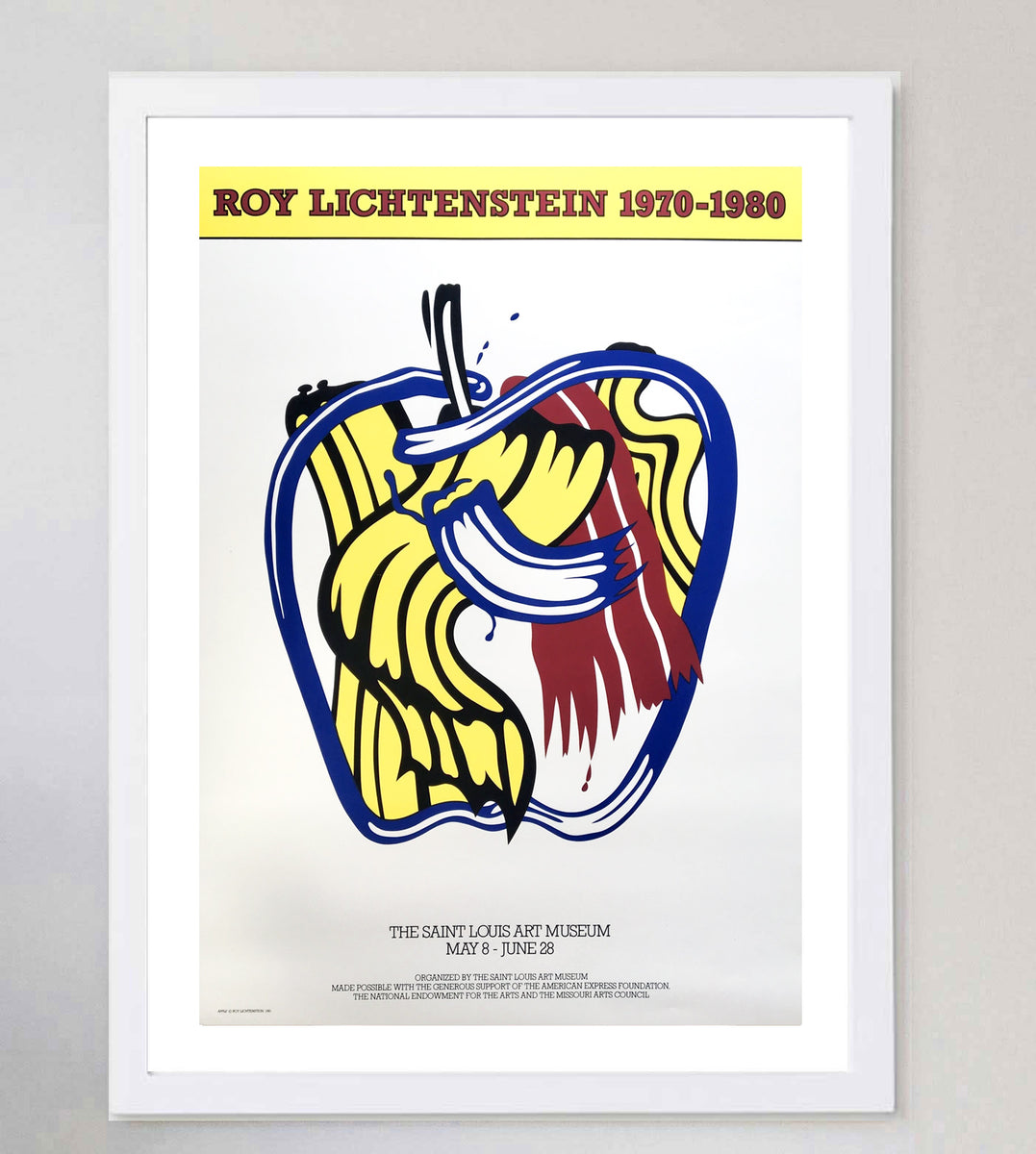 Roy Lichtenstein Apple Saint Louis Art Museum Original Poster