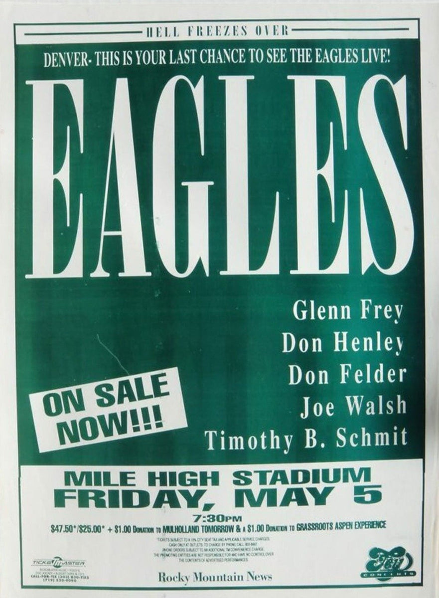 Eagles - Hell Freezes Over Music Posters - Printed Originals