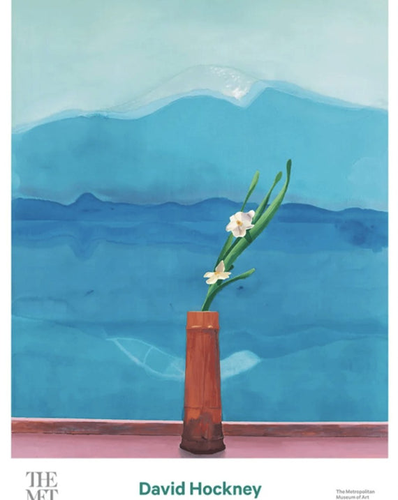 David Hockney - Mount Fuji and Flowers