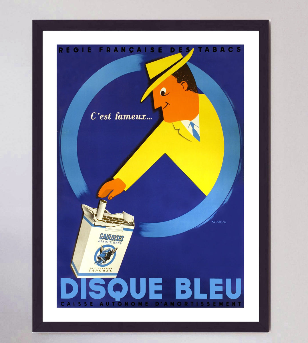 DISQUE BLEU by Henri Faure 1960s リトポスター DISQUE BLEU by Henri Faure 1960s リトポスター DISQUE BLEU by Henri