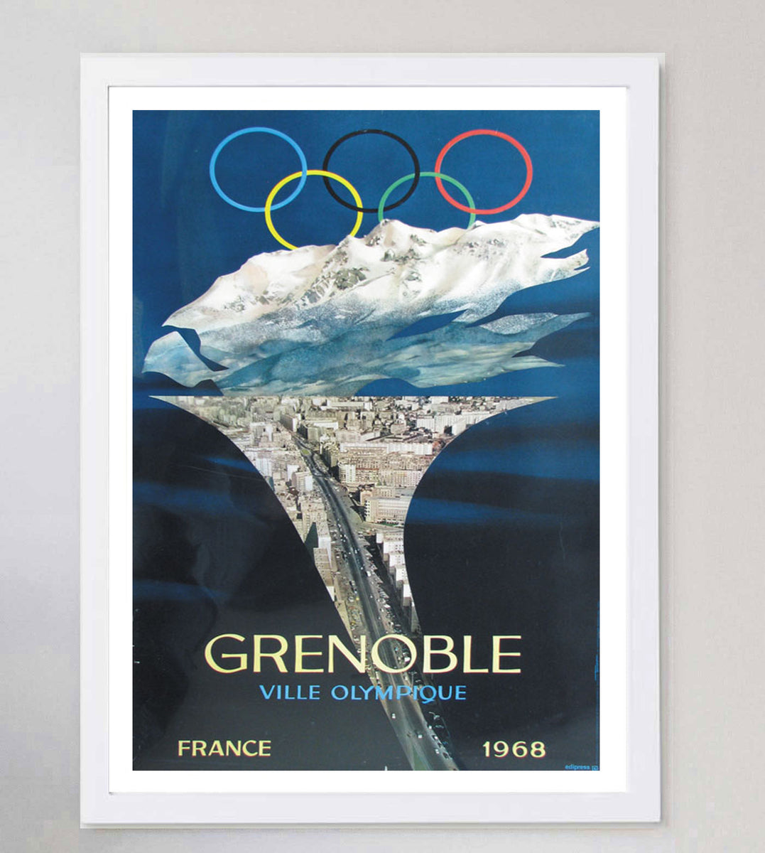 Shop 1968 Winter Olympic Games Grenoble Original Vintage Poster