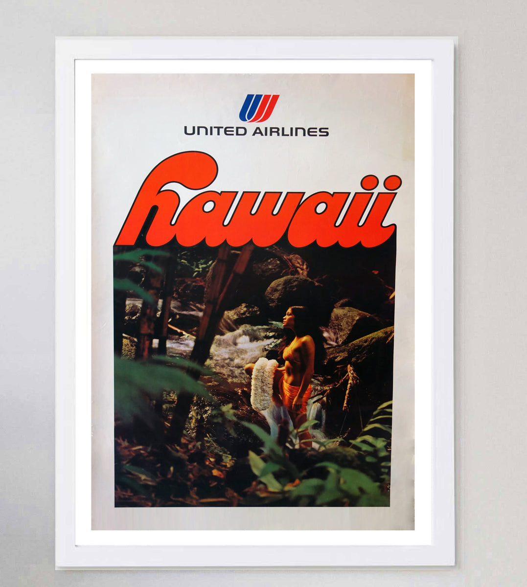 Original Vintage Travel Poster - United Airlines - Hawaii
