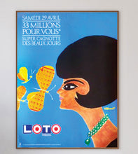 Load image into Gallery viewer, Loto - Woman With Butterflies - Villemot