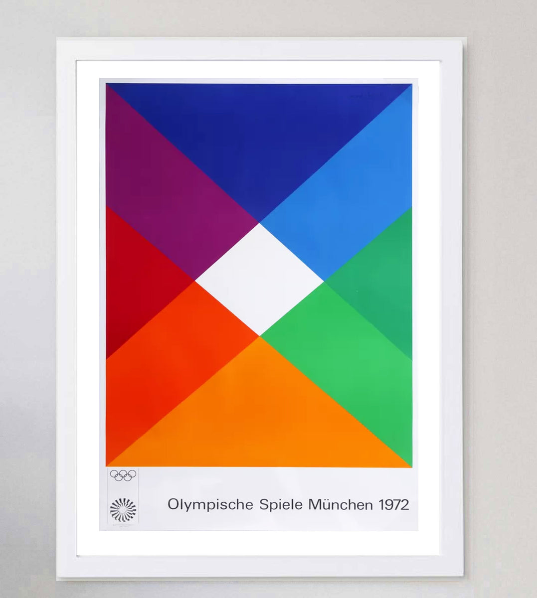 Shop 1972 Munich Olympic Games Original Vintage Poster by Max Bill
