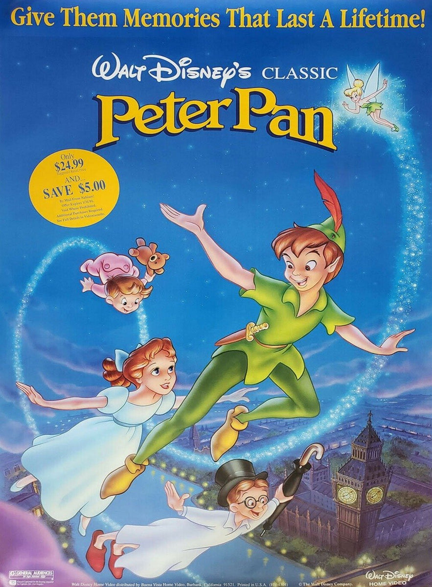 Peter Pan Original Disney Animation Poster | Printed Originals