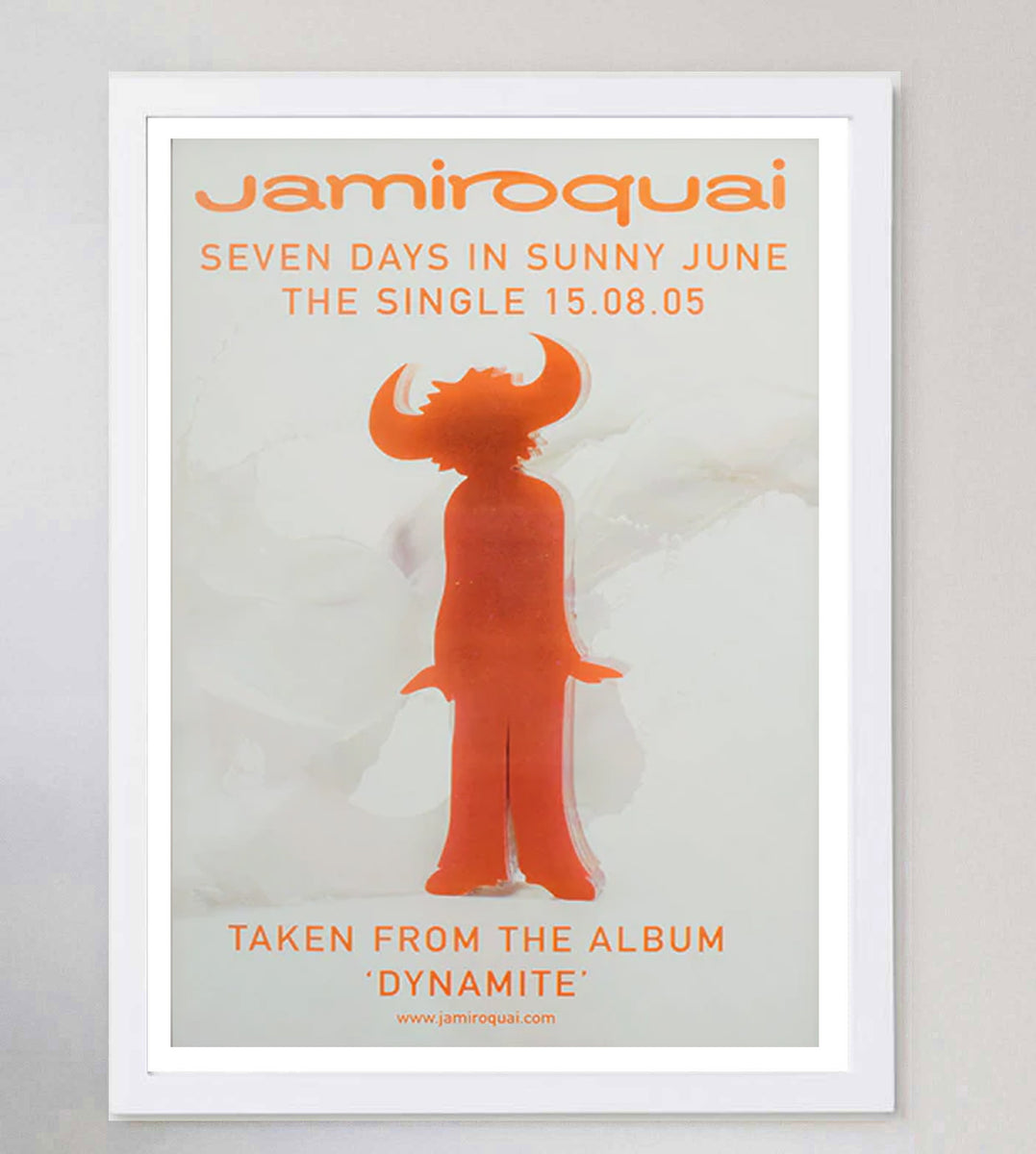 Shop Jamiroquai - Seven Days in Sunny June Original Vintage Poster