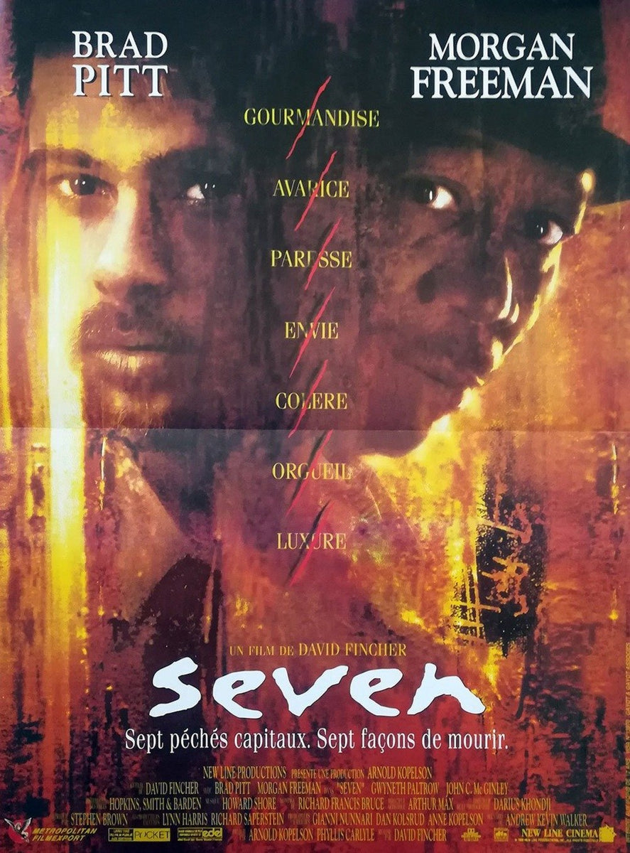 Seven Movie Poster | Brad Pitt Films Prints for Sale