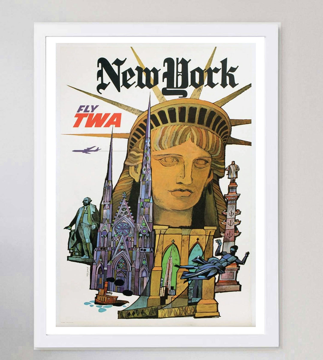 Buy Vintage Airline Poster - TWA New York Online