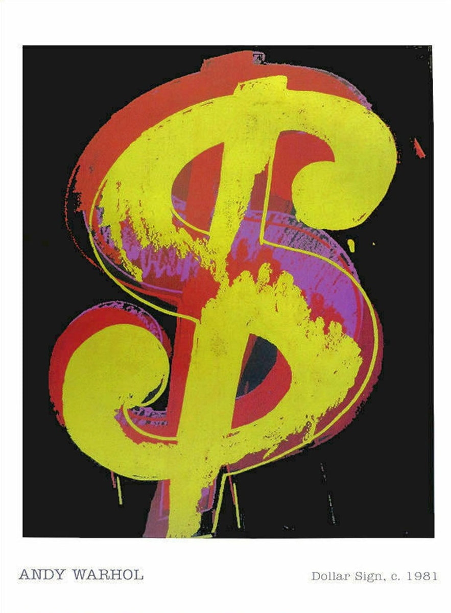 Andy Warhol Dollar Sign Original Poster - Printed Originals