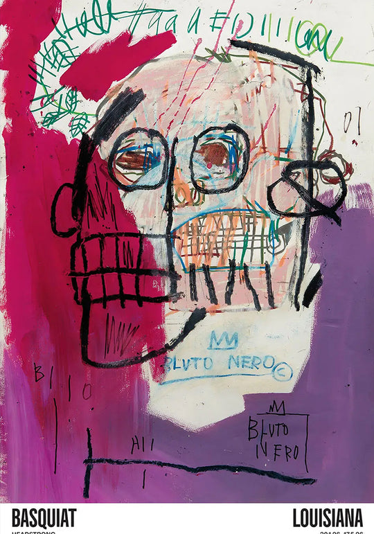 Basquiat Louisiana Colorful Abstract Portrait Print