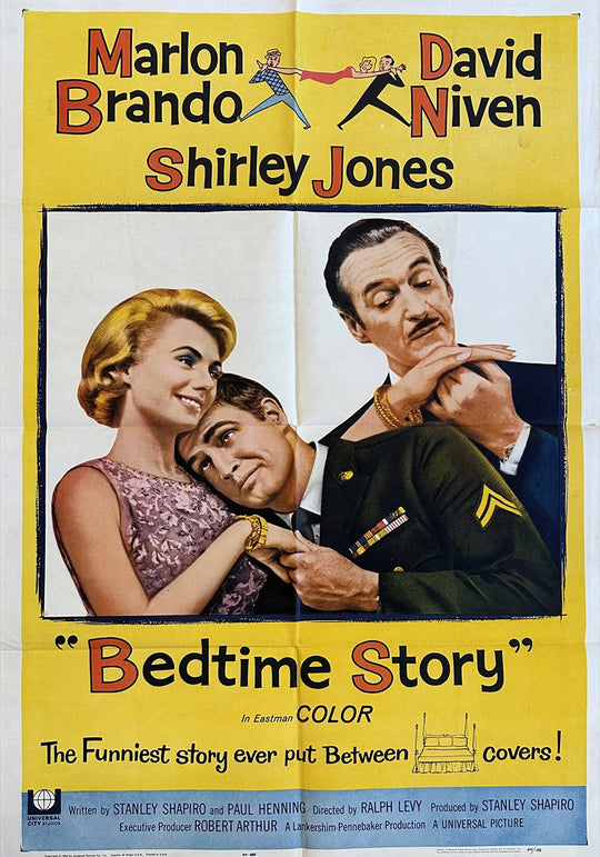 Bedtime Story yellow vintage movie poster