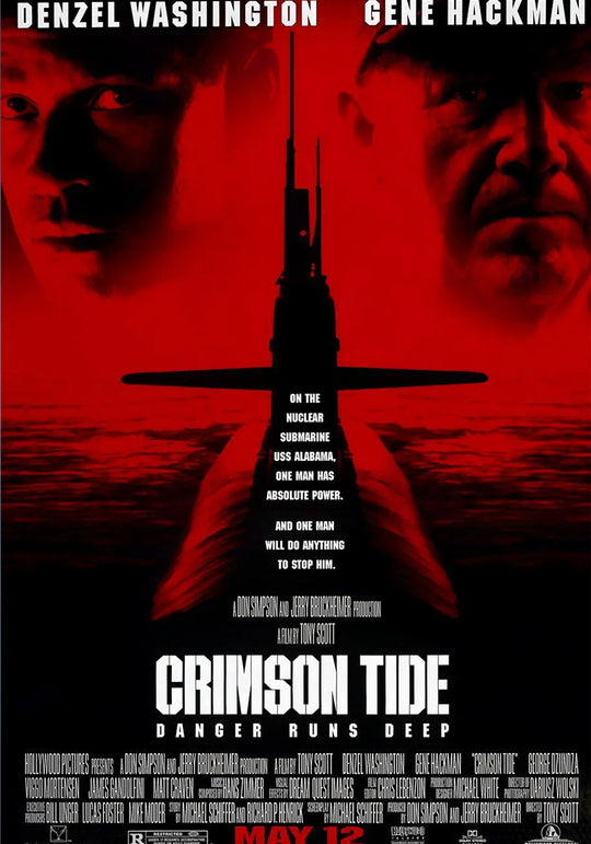Crimson Tide Denzel Washington Gene Hackman Submarine Poster