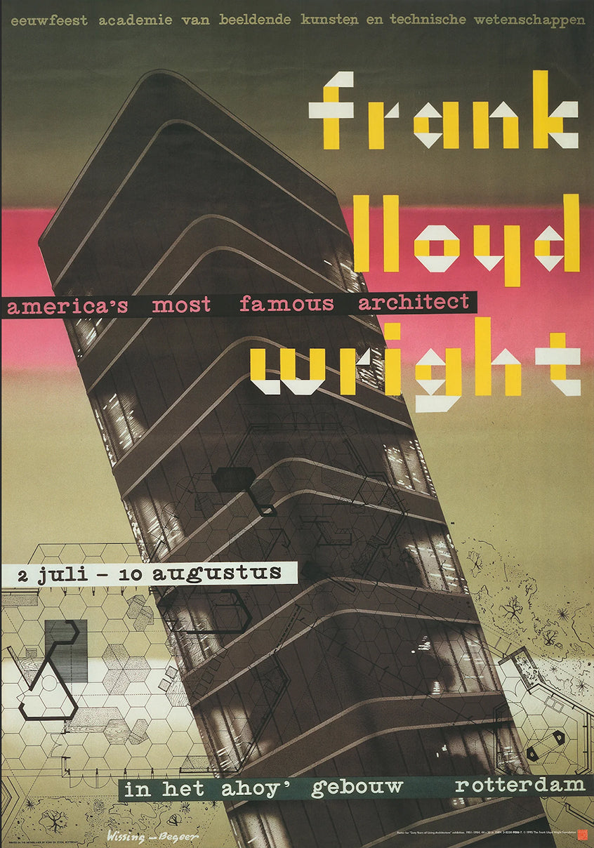Shop Frank Lloyd Wright - Rotterdam Original Vintage Poster