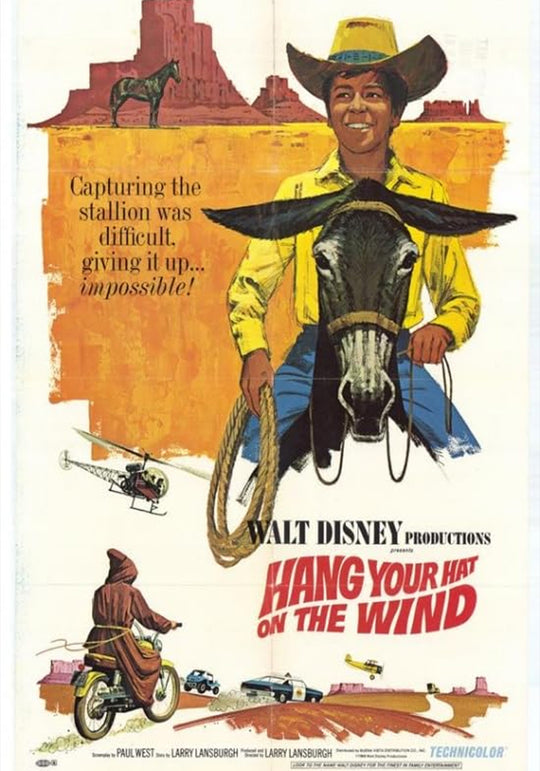 Vintage Hang Your Hat on the Wind Poster