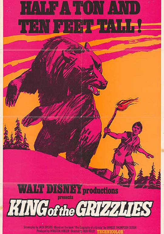 Vintage King of the Grizzlies Bear Poster