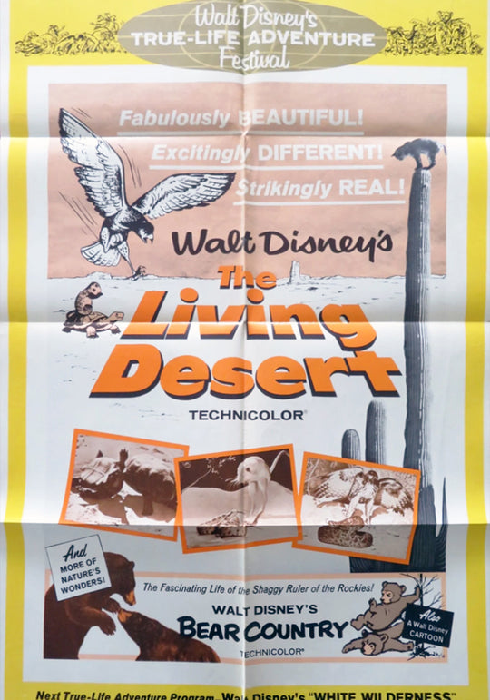Walt Disney The Living Desert Illustrated Vintage Poster