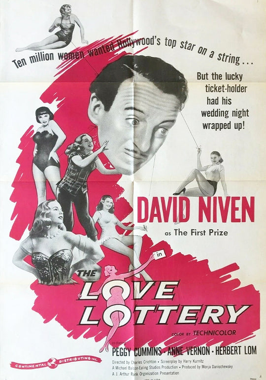 The Love Lottery David Niven vintage poster