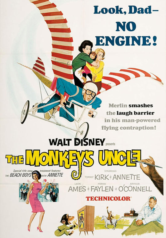 Walt Disney The Monkeys Uncle Illustrated Vintage Poster