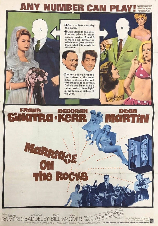 Marriage on the Rocks Illustrated Vintage Film Poster