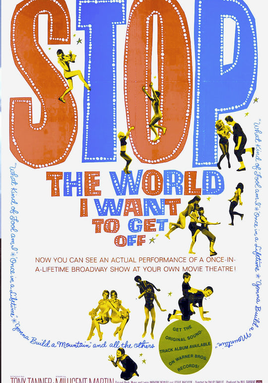 Stop The World Musical Vintage Poster