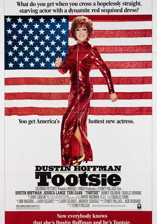 Tootsie Dustin Hoffman Red Sequin Dress Poster