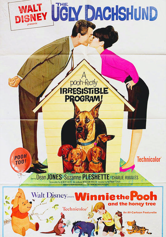 Walt Disney Ugly Dachshund Doghouse Vintage Movie Poster