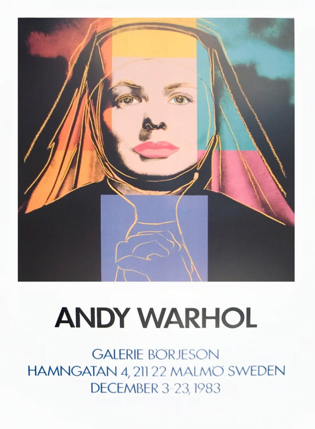 Andy Warhol - Galerie Borjeson, an original exhibition poster