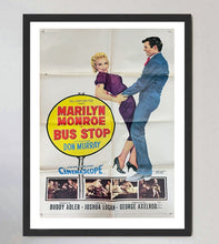 Load image into Gallery viewer, Vintage movie poster featuring Marilyn Monroe and Don Murray, framed on a white wall.