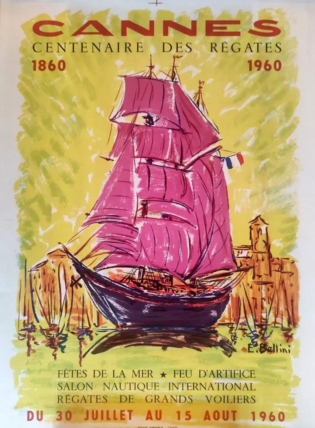 Cannes - Centenary of the Ship Regatta 1860-1960