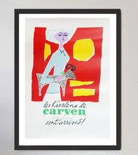 Load image into Gallery viewer, Framed poster with a stylized woman and bold text on a red background