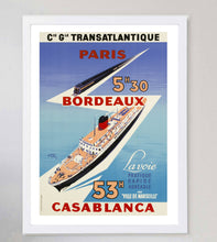 Load image into Gallery viewer, Cie Gle Transatlantique - Paris, Bordeaux, Casablanca