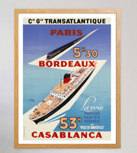 Load image into Gallery viewer, Cie Gle Transatlantique - Paris, Bordeaux, Casablanca