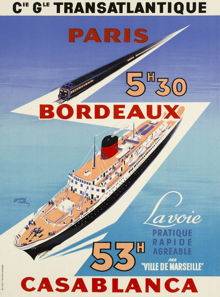 Cie Gle Transatlantique - Paris, Bordeaux, Casablanca
